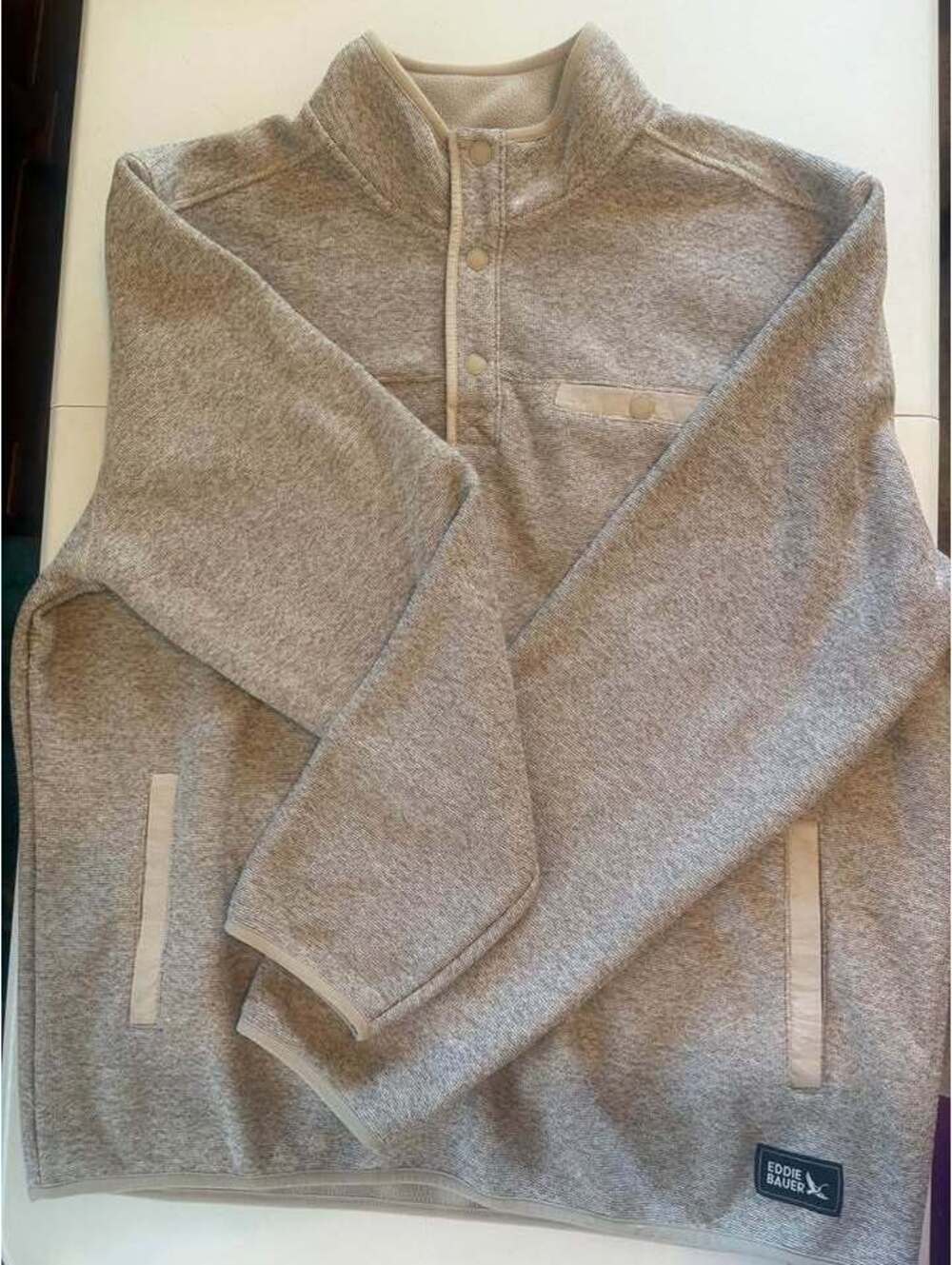 Mens Eddie Bauer Snap-Neck Fleece Pullover